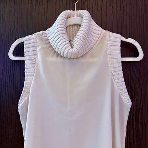 Juicy Couture Sheet blouse with Knit Turtleneck and Shoulders